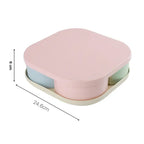 The spacious Divided Snack Box acting as a food storage container for sweets and dry fruits.