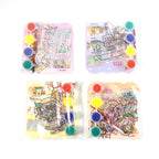 Kids paint coloring and bead craft activity set components