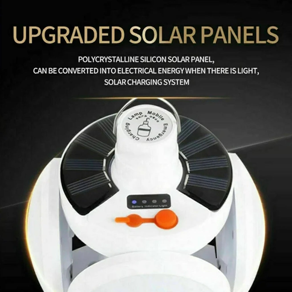 Top handle of the Solar Camping Light with an integrated hook for easy hanging.