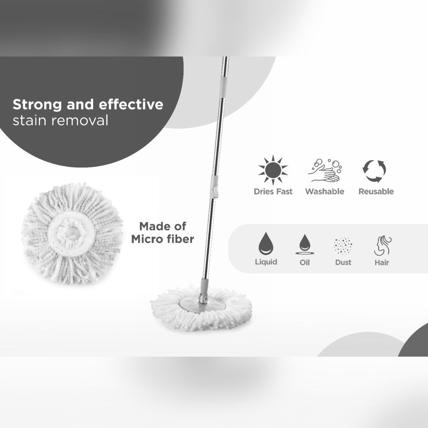Overview of the complete Velvet Wipe Spin Mop with Bucket set.