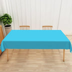 Thick wrinkle-resistant reusable table cloth spread on table