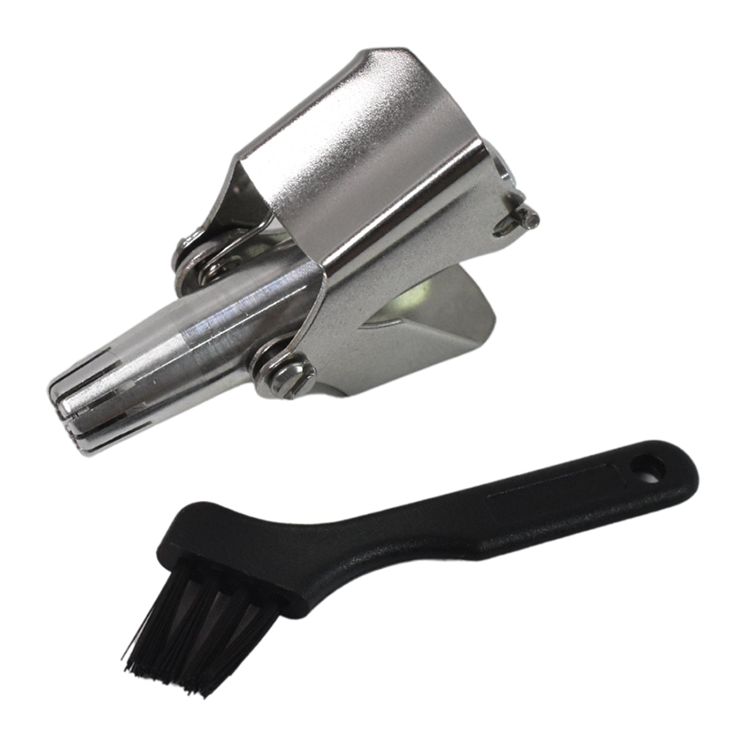 Side view of the portable manual nose hair clipper, showcasing its sleek finish.
