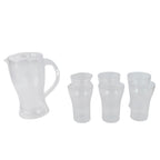 Elegant design lemon jug set with spill-resistant lid and sturdy handle