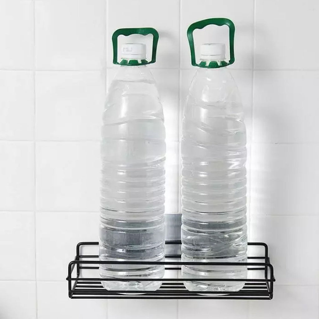 Metal wall mount storage rack for home essentials.