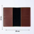 Slim PU leather travel wallet compact and easy to carry in pocket or bag