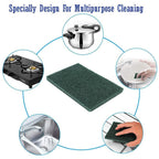 Aqua green scrub sponge pads in a pack, perfect for kitchen utensil scrubbing.