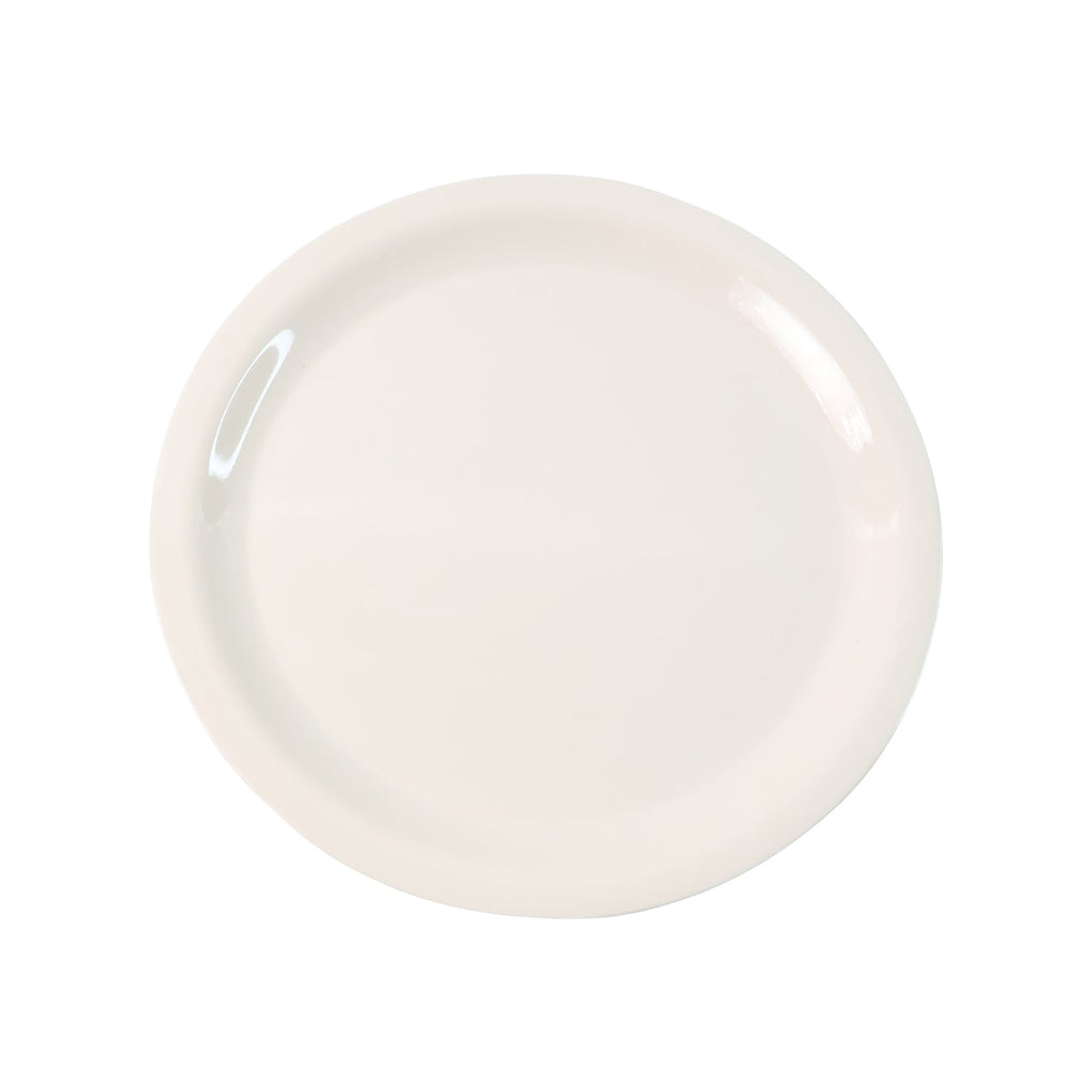 Glossy finish round dinner plate, lightweight and heat resistant