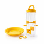 Outdoor garden hanging bird feeder with secure lid
