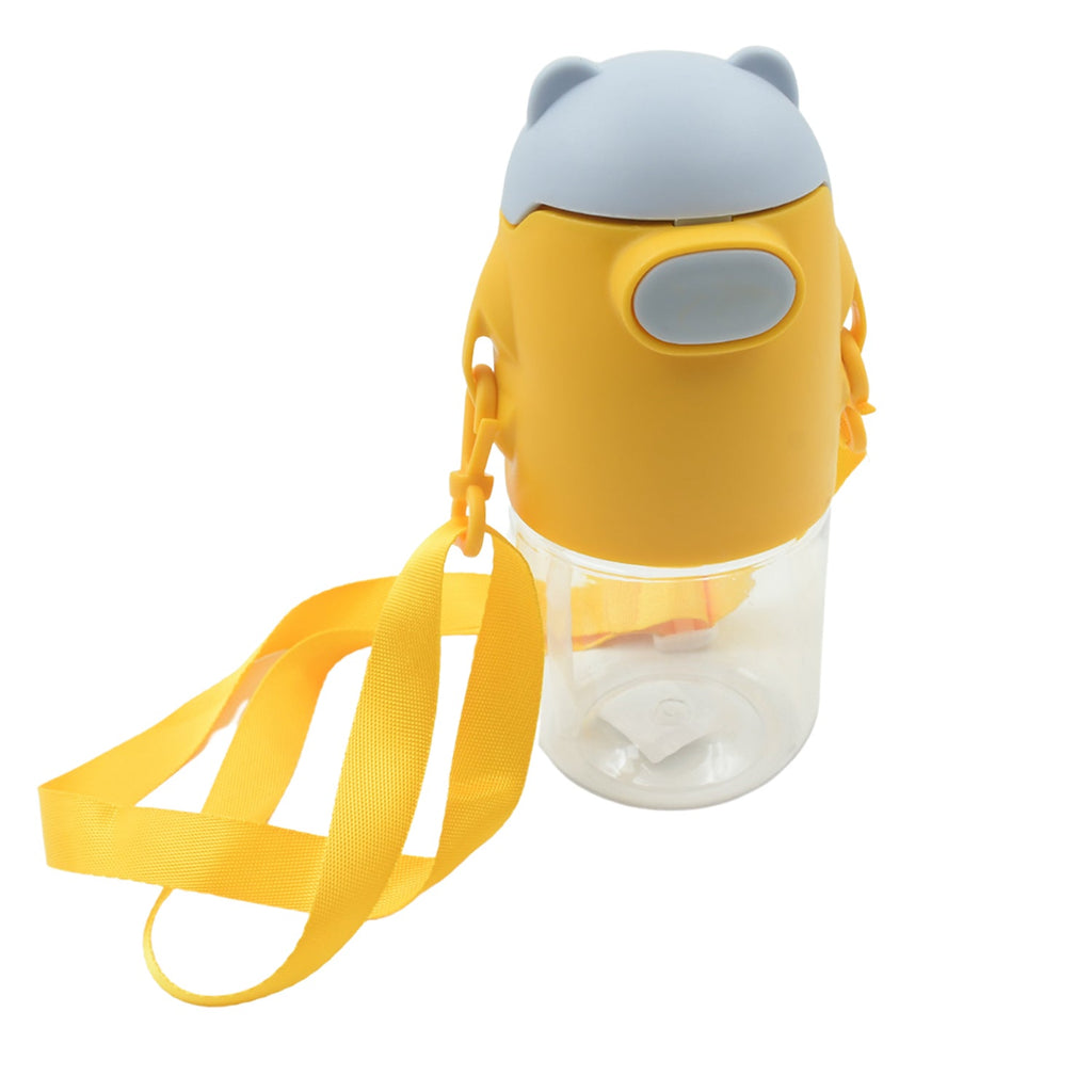 A stylish large water bottle with a straw and strap, ready for outdoor adventures.