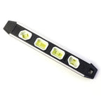 Aluminum spirit level showing ergonomic grip and shock absorbing end caps