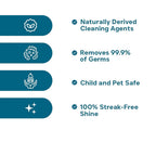 Refill pack set for concentrated floor cleaning solution
