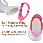 Close-up of the soft silicone opening on the JourneyMate female urine collector for comfort.