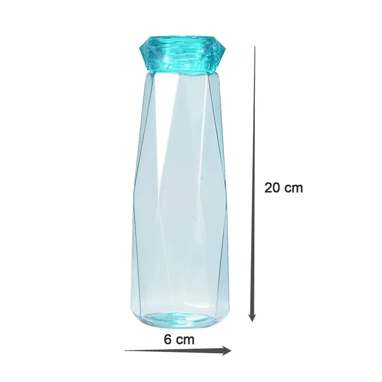 Clear 500ml glass bottle with plastic lid for healthy hydration
