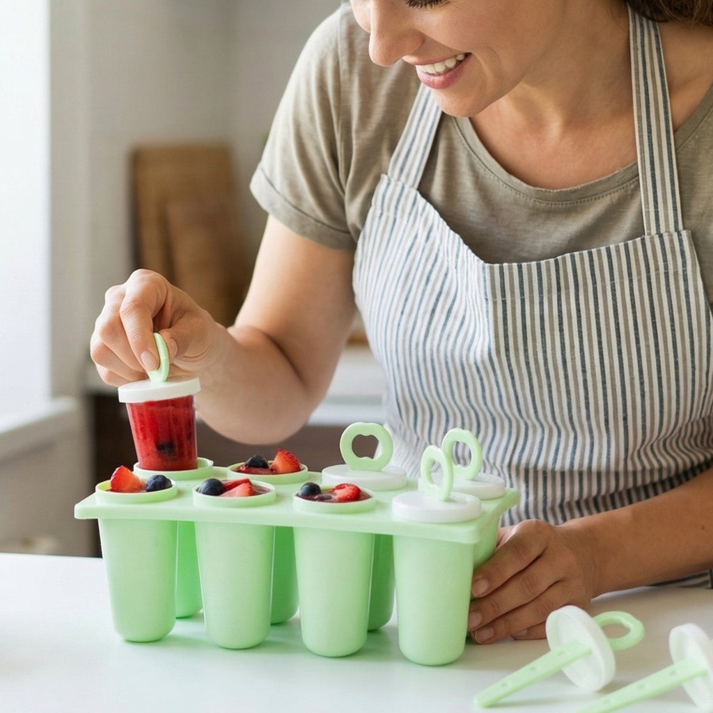 Durable plastic ice cream molds for freezing treats