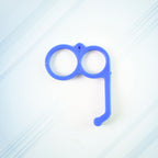 Hook-style plastic mobile stand showing finger hold in assorted color
