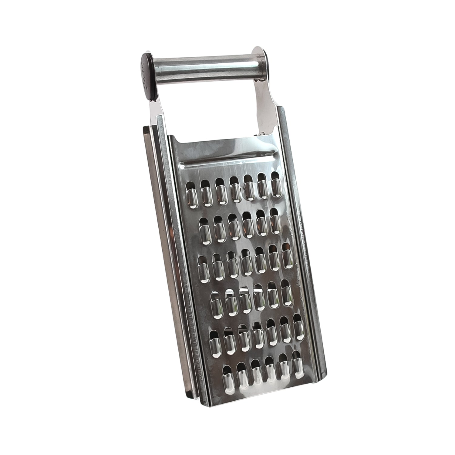 Apex stainless steel slicer and cheese grater with space-saving design