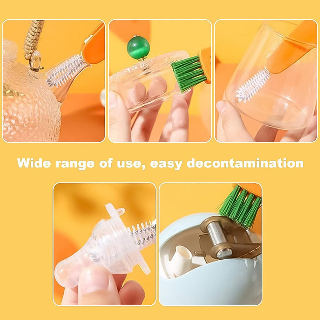 Detailed multi-angle view showcasing the features of the bottle and cup cleaner.