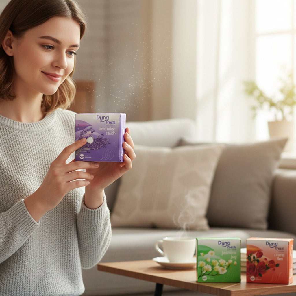 Close-up of fragrance blocks for indoor use