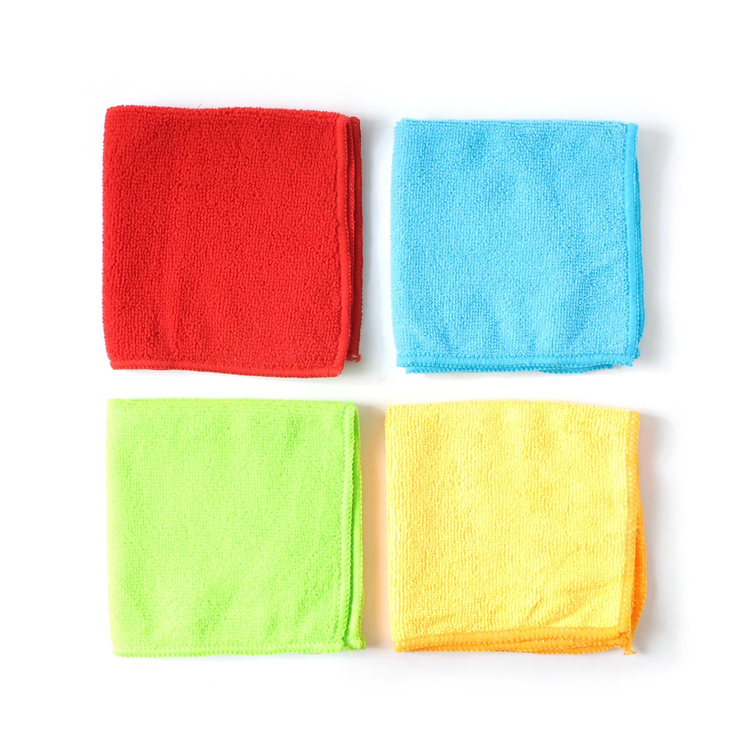 Pack of durable and washable microfiber cleaning towels