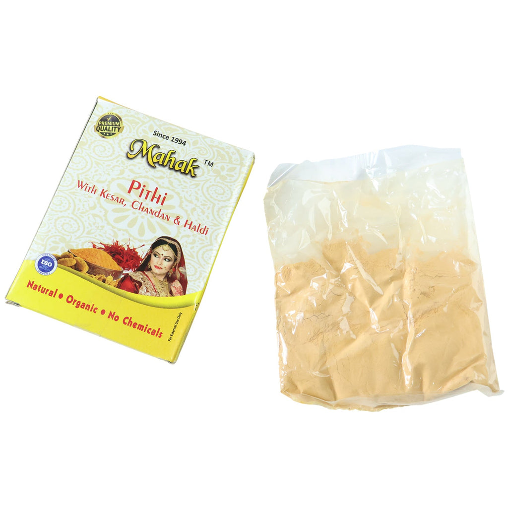 Ayurvedic Mahak Pithi herbal cleansing powder in container