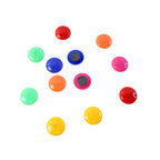 Set of 12 colorful round refrigerator magnets for home organization