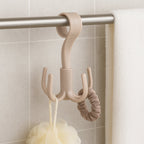 Multi-use swivable hook rack for hanging belts, caps, and kitchen tools