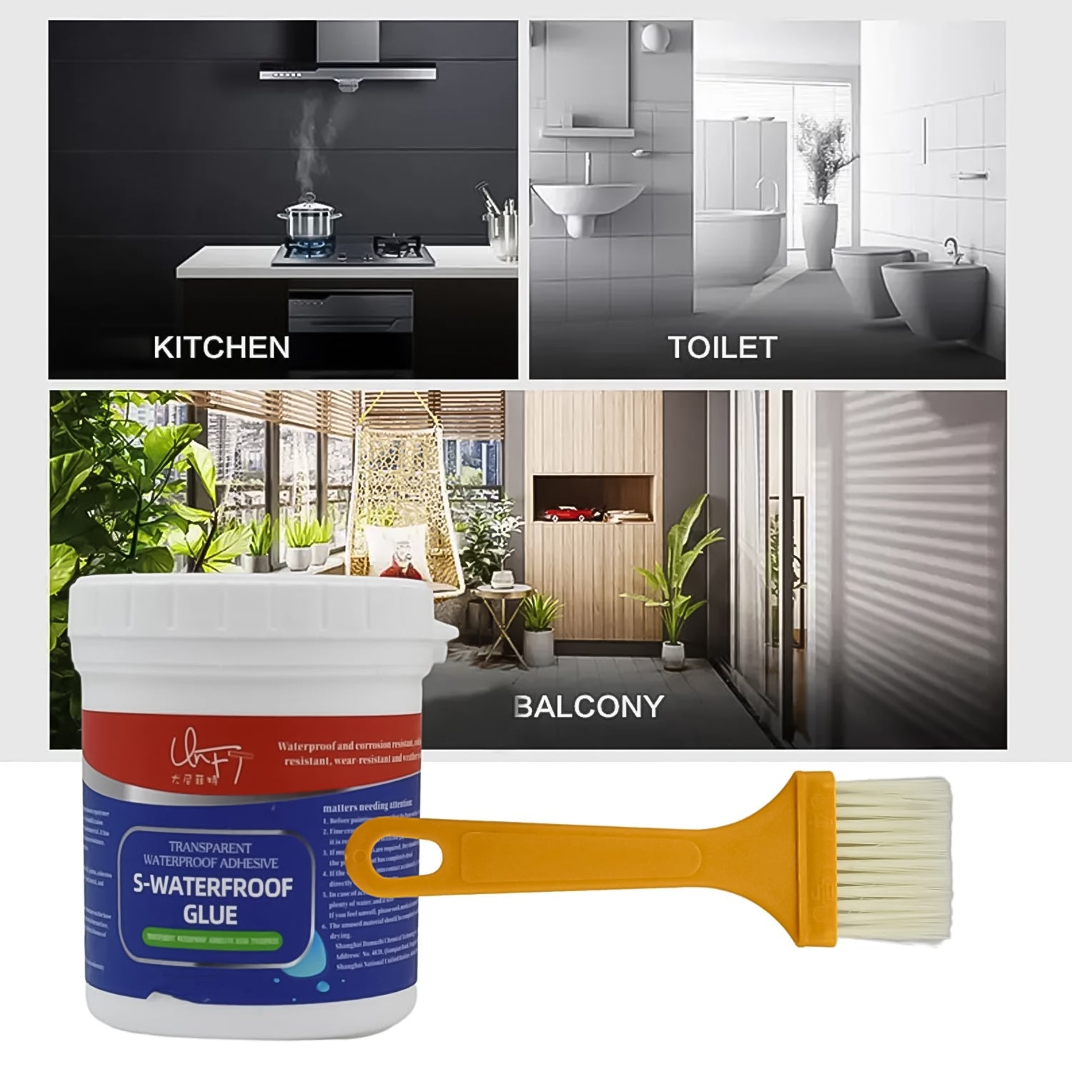 Anti-leakage transparent sealant glue, protecting walls, roofs, and windows from water damage.
