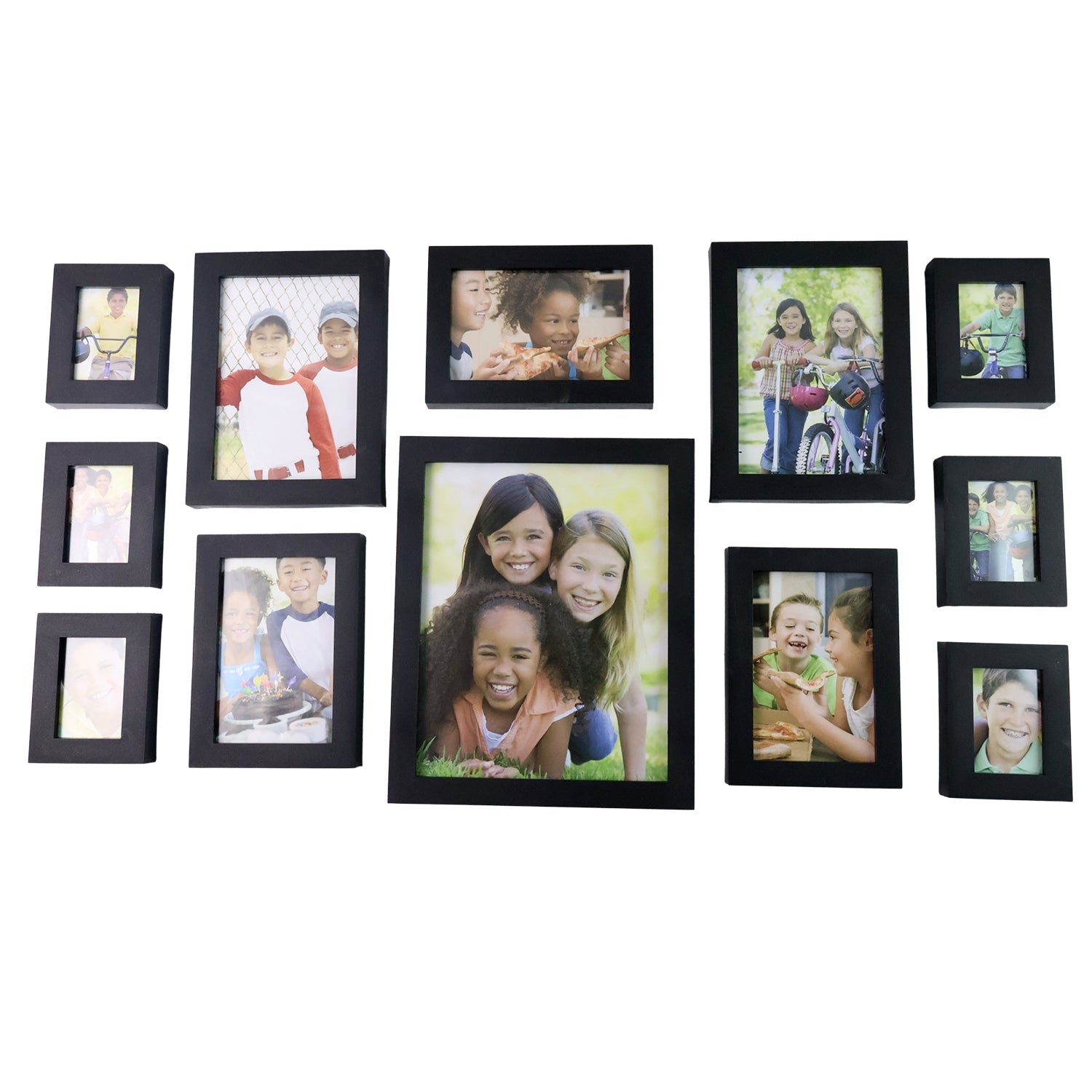 Frame Hive decorative 12-piece black photo frame set for gallery walls