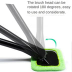 Detailed view of the soft microfiber pad on the windshield cleaner wiper.