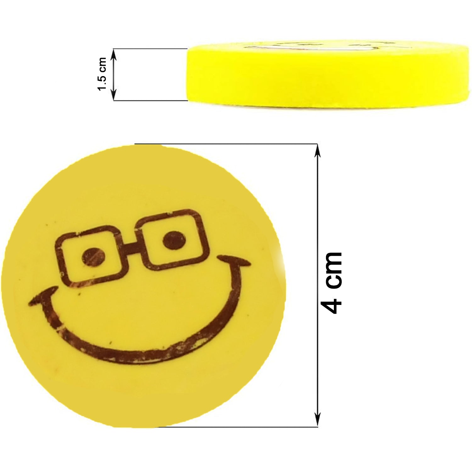 Smiley Eraser pack for school or art projects.