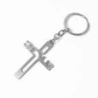 Devotional metal cross keychain for daily spiritual use