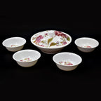 Elegant 5-piece Pudding Cutlery Set ready for use.