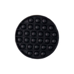 Side view of round silicone Pop It fidget toy for sensory fun
