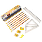 14-piece complete school stationery kit for kids with animal prints