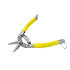 Ergonomic comfortable grip handles on small precision garden pruning snip
