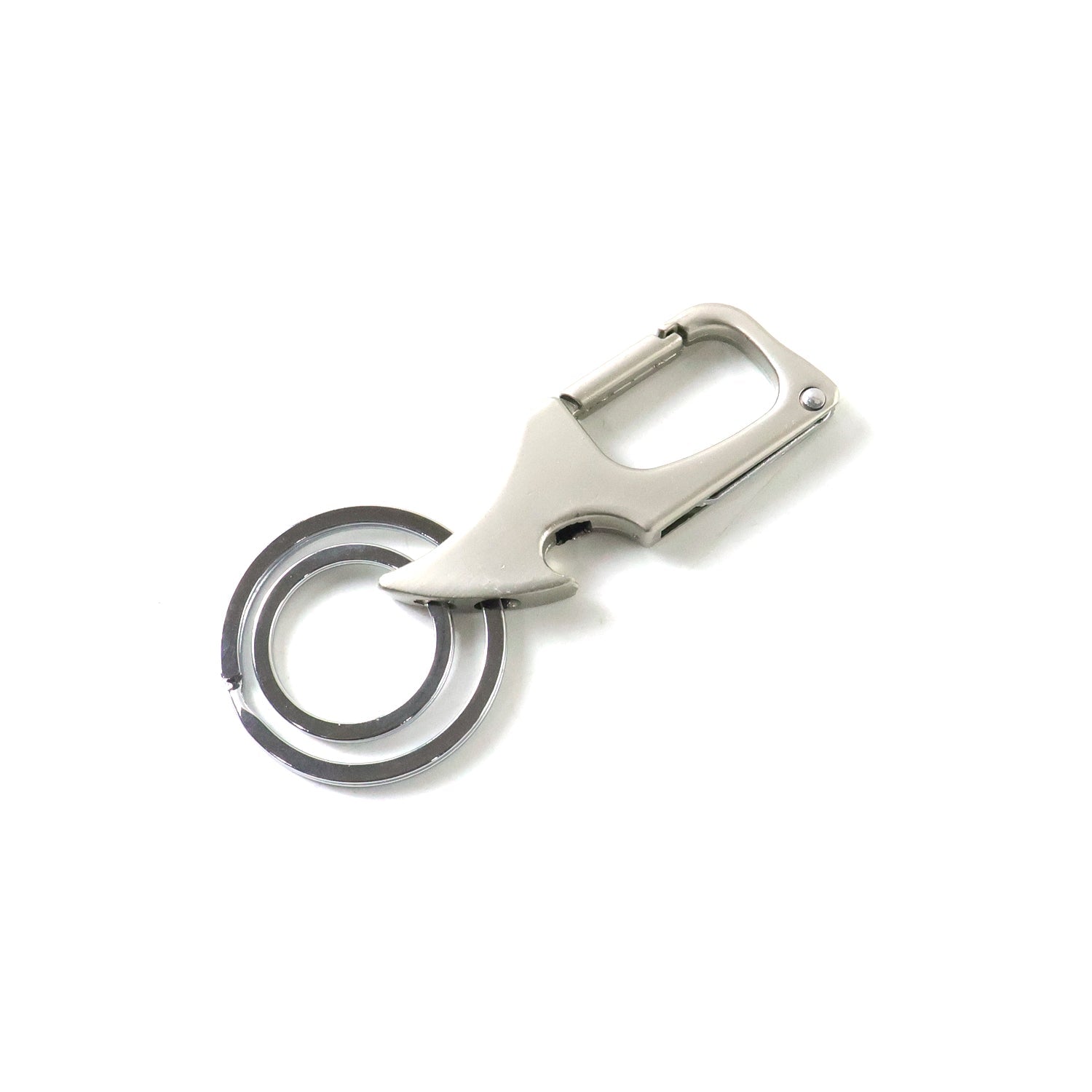 Premium metal key holder with carabiner clip