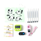 Office utility and study kit including timer and keychain flashlight
