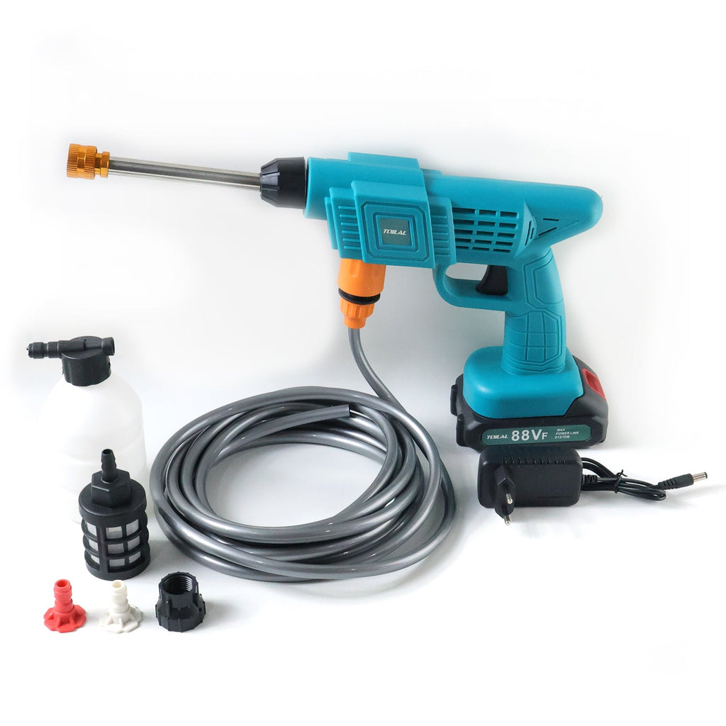 Car washer water spray gun with foam bottle for soap application