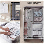 Portable and foldable clothes hangers, a set of 10 for travel convenience.