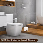 Detailed view of the Pro Clean toilet cleaning brush with a stable potted stand.