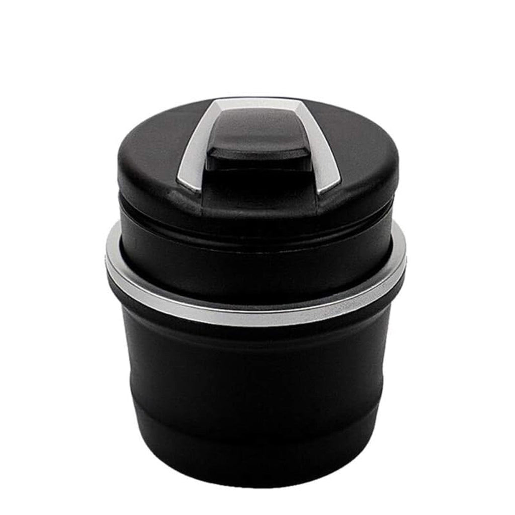Luxe glow effect of portable car ashtray with lid
