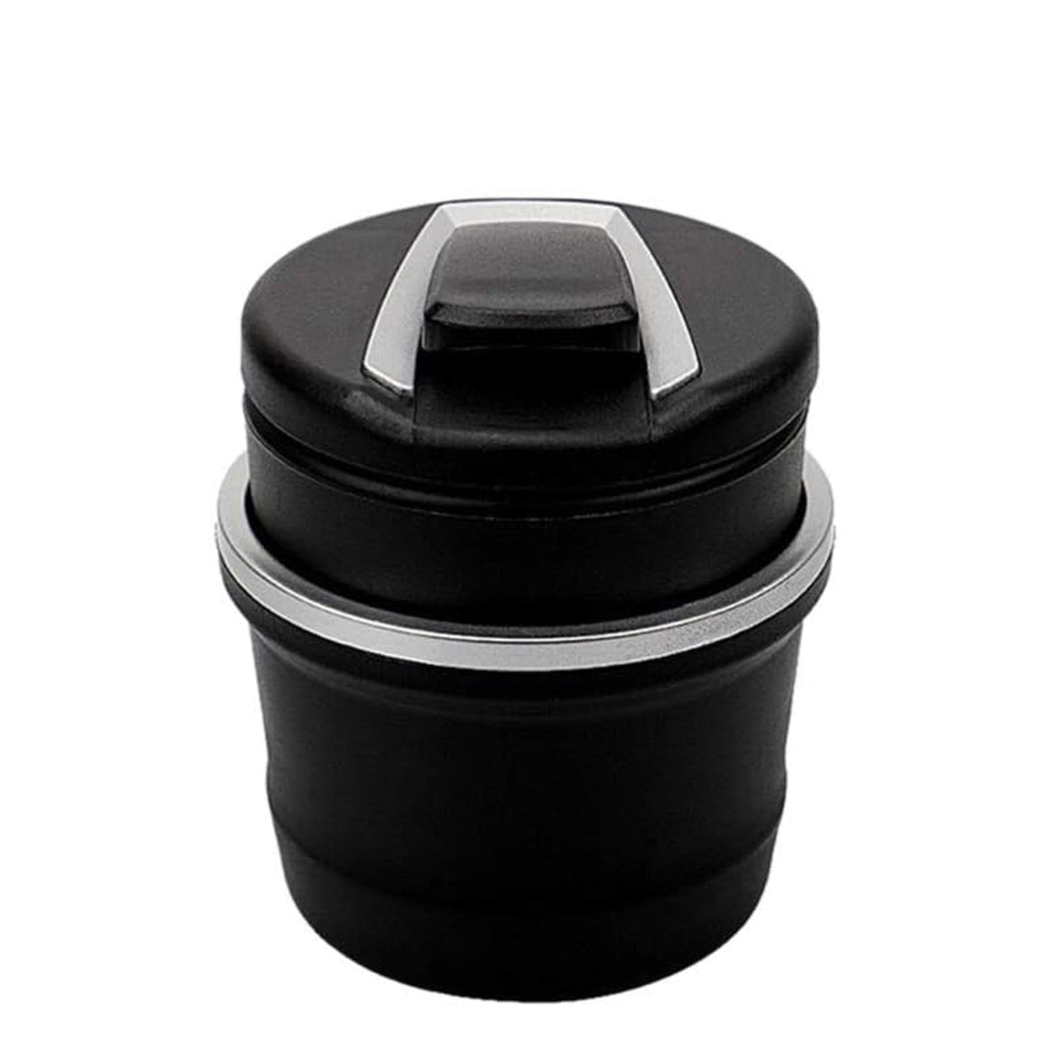 Luxe glow effect of portable car ashtray with lid