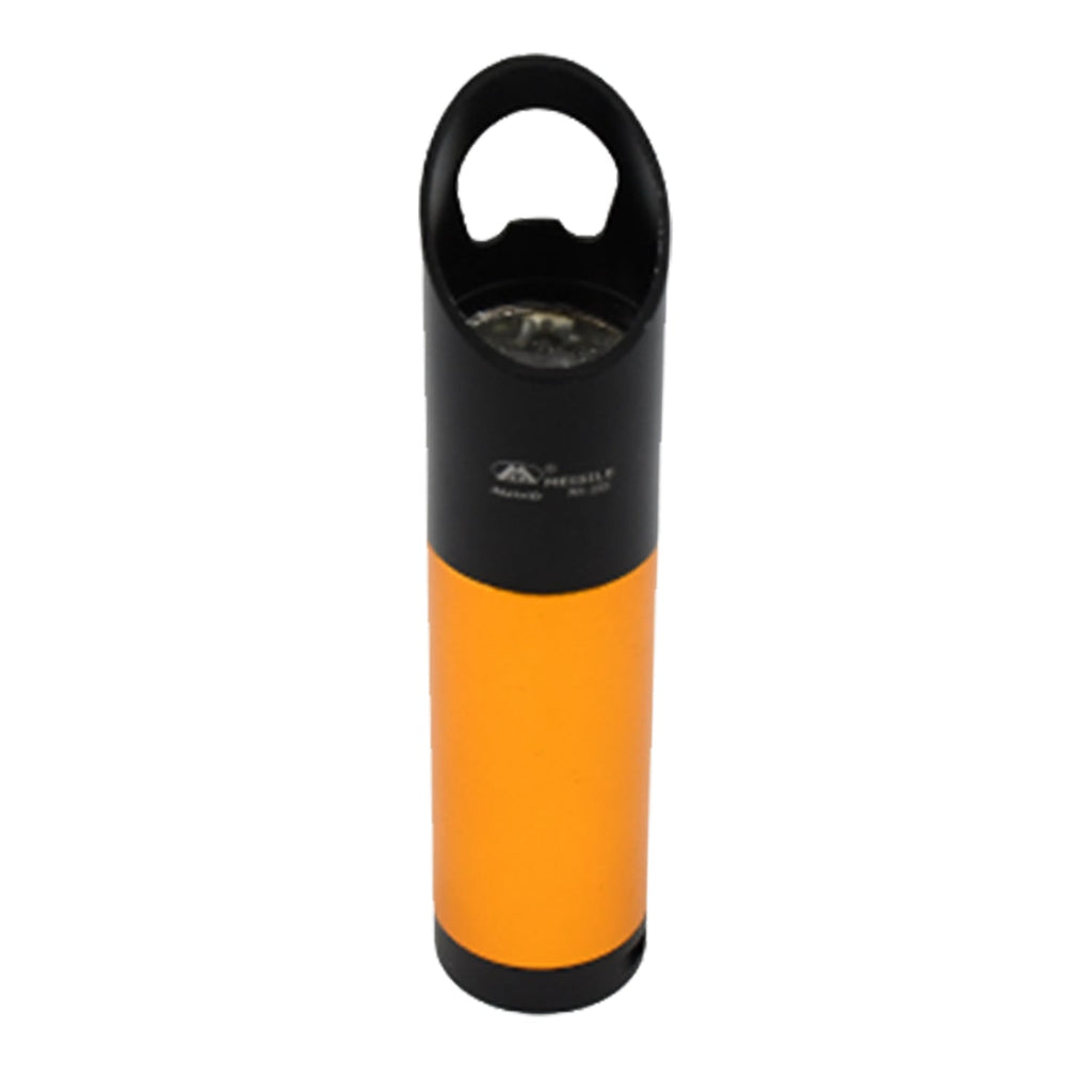 Angled view of the portable pen torch, highlighting its sleek design.