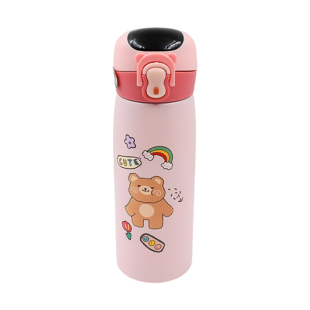 The versatile smart water bottle placed on an office desk next to a laptop, highlighting its daily utility.