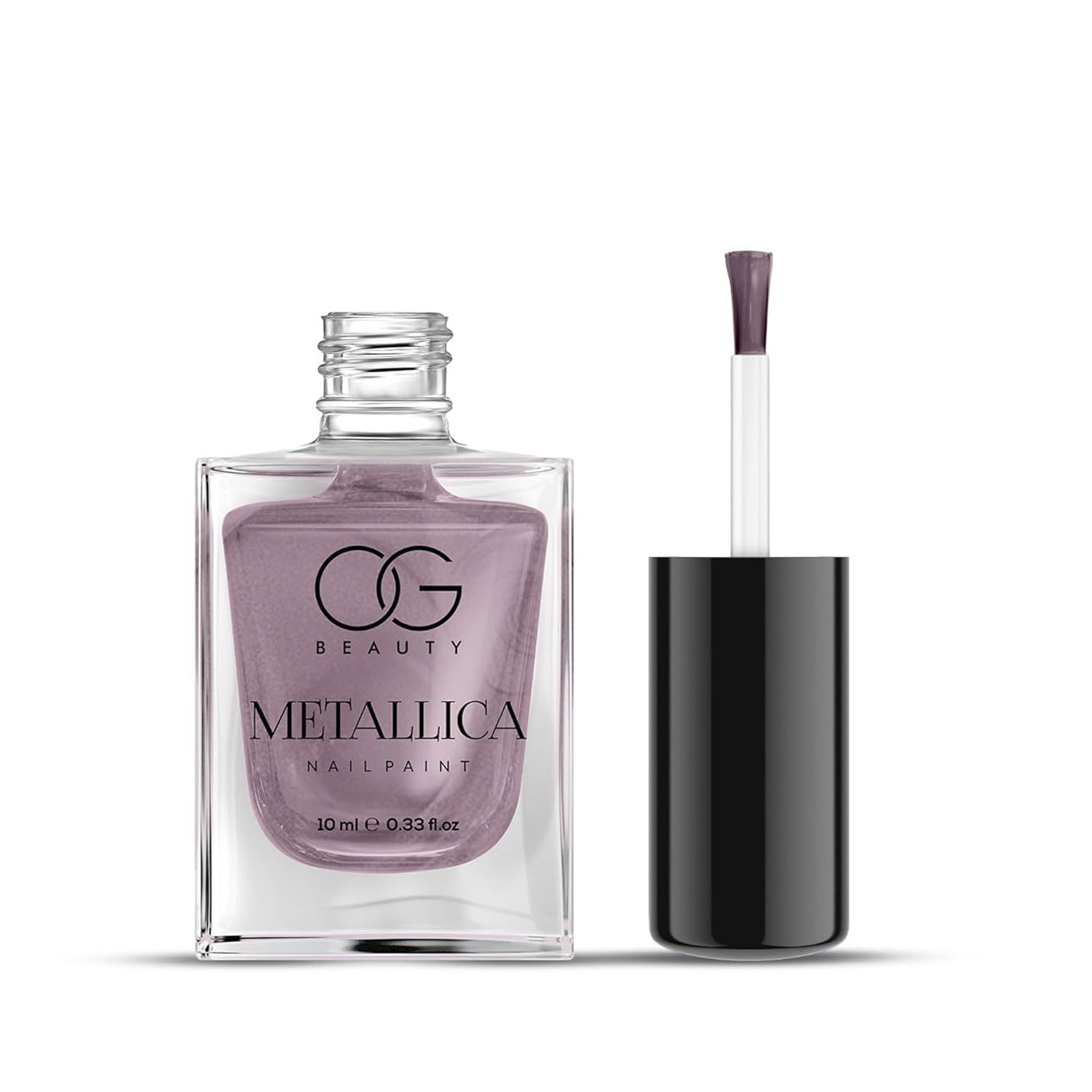 Purple Metallica Nail Paint in compact 10 ML bottle for easy portability