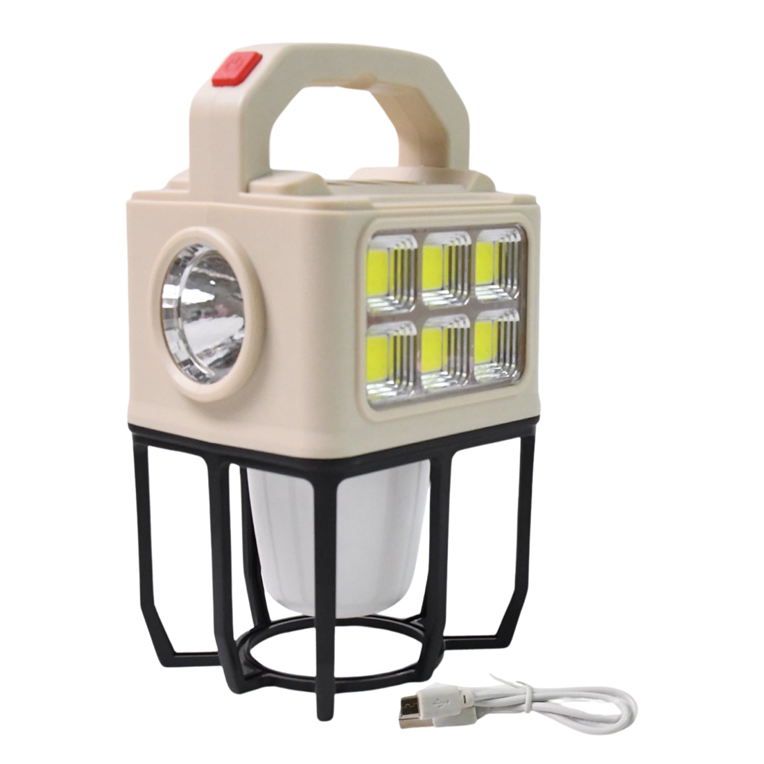 Ray lite solar camping lantern providing outdoor lighting