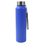 Blue matte finish stainless steel hydration water bottle with 1000 ML capacity