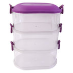Full set of stackable airtight food storage containers