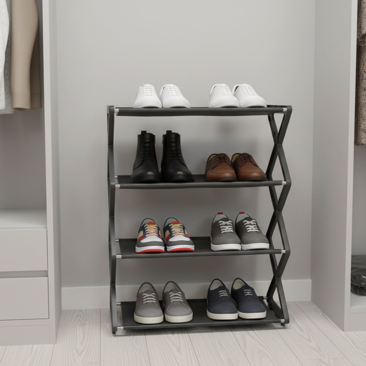 Modern design shoe organizer for home