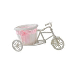 Decorative spokes and details of bicycle plastic flower pot stand